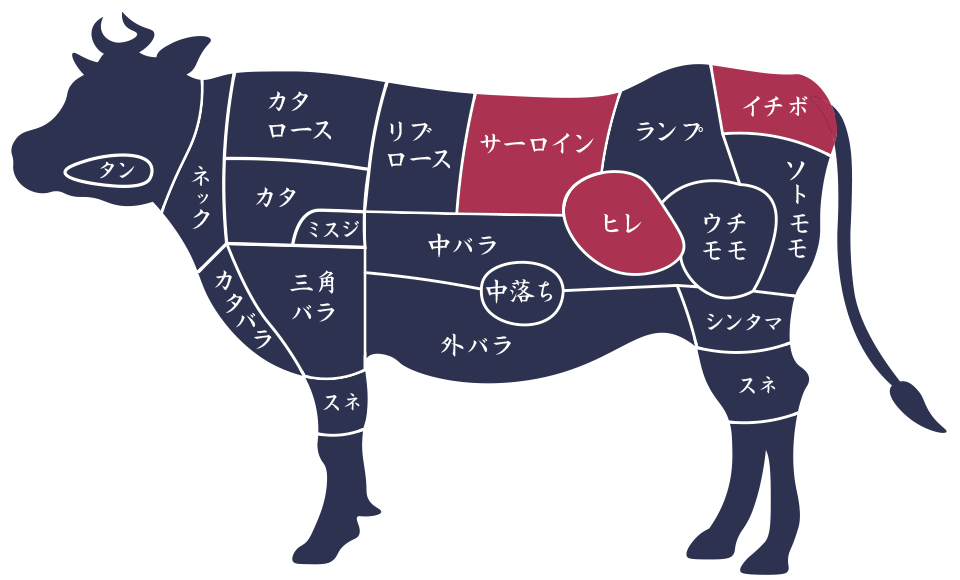 牛部位説明図